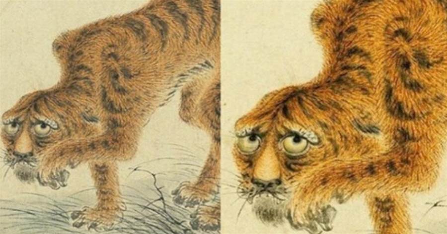 他把老虎畫成「病貓」反成傳世名畫，專家放大5倍看，發現「另有乾坤」專家：看老虎眼神